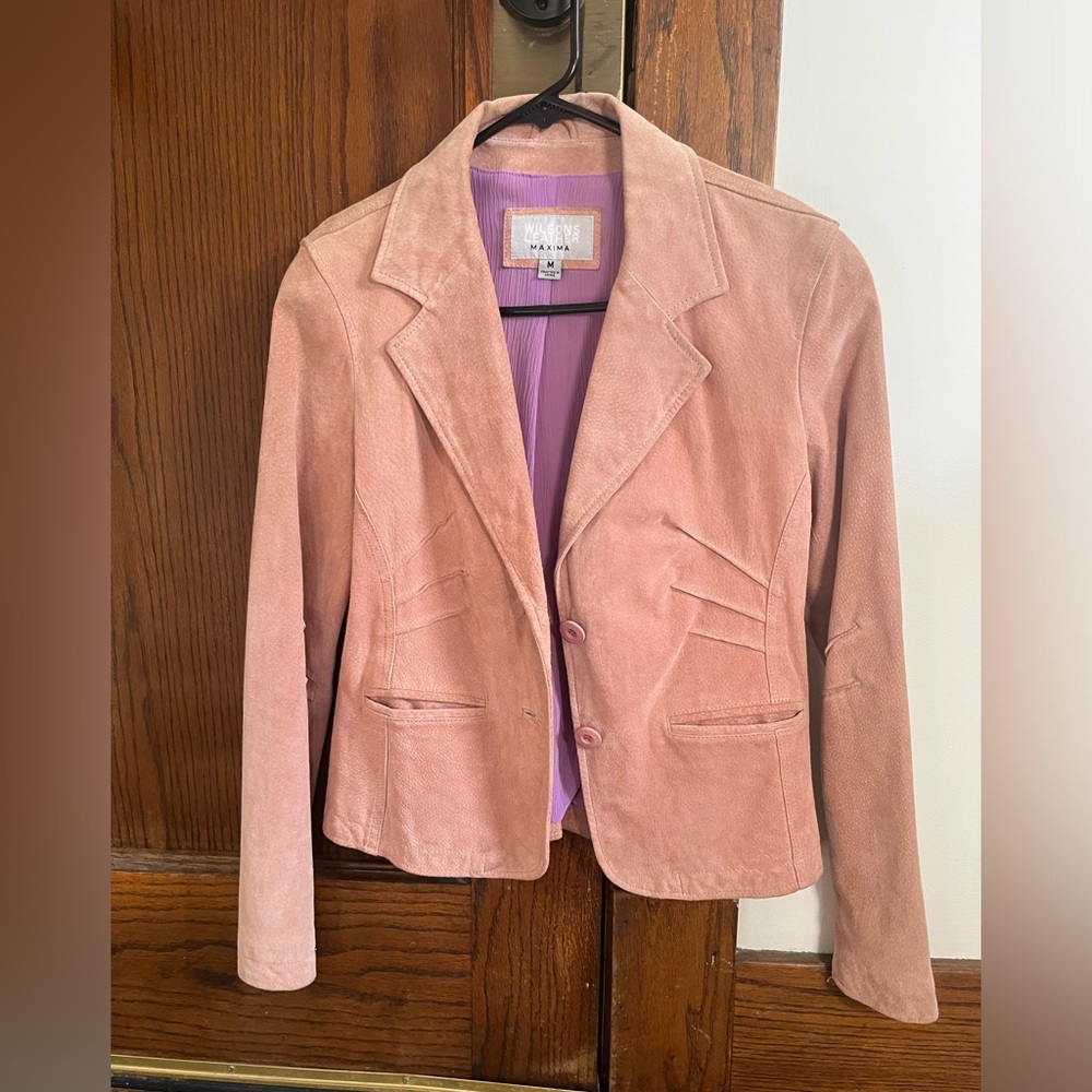 Wilson’s Leather pink suede jacket